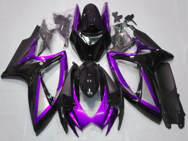 Carena Moto Suzuki GSXR 600 / GSXR 750 2006-2007 - Viola Nero Lucido Nero Opaco Fabbrica