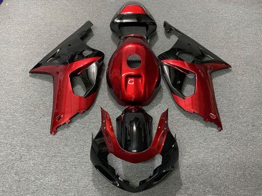 Carena Moto Suzuki GSXR 600 / GSXR 750 2001-2003 - Rosso Nero Lucido Fabbrica