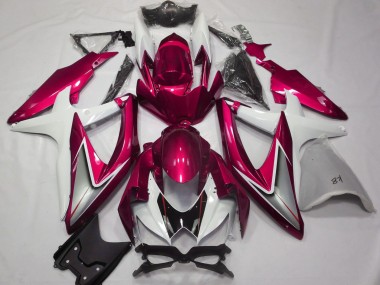 Carena Moto Suzuki GSXR 600 / GSXR 750 2008-2010 - Bianco Rosso Argento Nero Fabbrica
