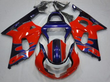 Carena Moto Suzuki GSXR 600 / GSXR 750 2001-2003 - Rosso Blu Nero Lucido Fabbrica
