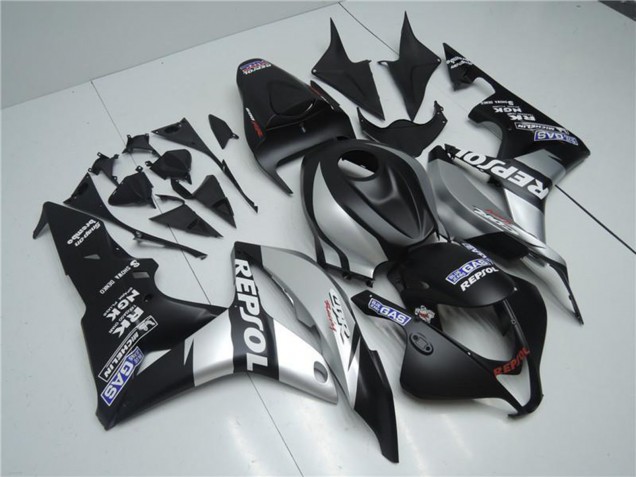 Carena Moto Honda CBR600RR 2007-2008 - Nero Opaco Argento Grigio Repsol