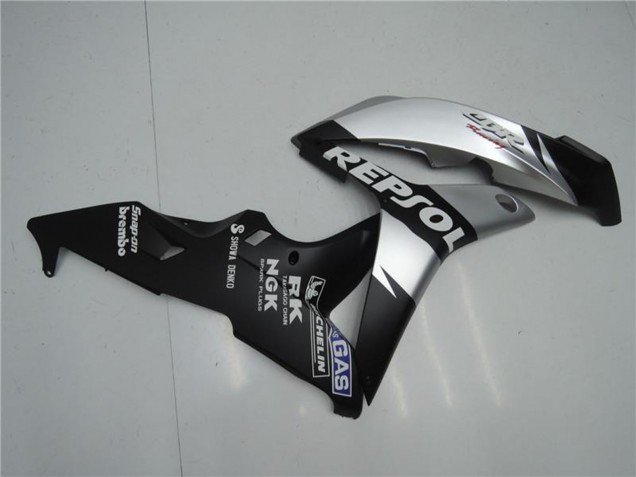 Carena Moto Honda CBR600RR 2007-2008 - Nero Opaco Argento Grigio Repsol