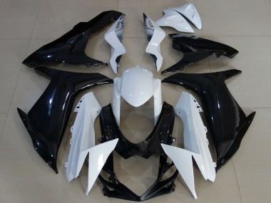 Carena Moto Suzuki GSXR 600 / GSXR 750 2011-2024 - Bianco Nero Lucido Fabbrica