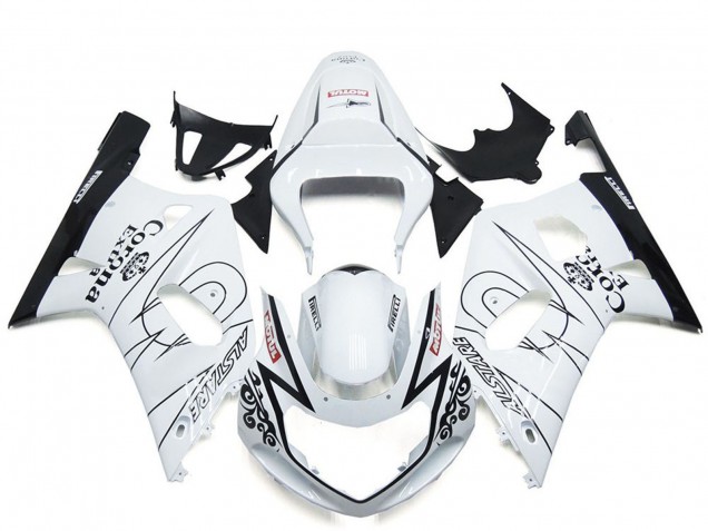 Carena Moto Suzuki GSXR 600 / GSXR 750 2001-2003 - Bianco Nero Corona Alstare