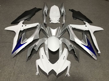 Carena Moto Suzuki GSXR 600 / GSXR 750 2008-2010 - Bianco Argento Blu Nero Opaco Fabbrica