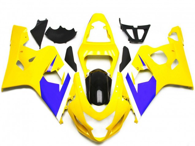 Carena Moto Suzuki GSXR 600 / GSXR 750 2004-2005 - Giallo Blu Bianco Nero Lucido