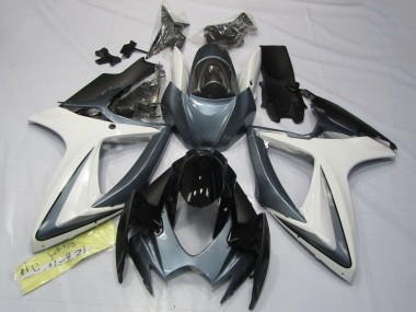 Carena Moto Suzuki GSXR 600 / GSXR 750 2006-2007 - Bianco Grigio Nero Lucido Fabbrica