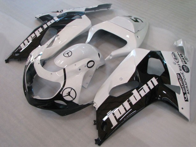 Carena Moto Suzuki GSXR 600 / GSXR 750 2001-2003 - Bianco Nero Lucido Jordan Michelin