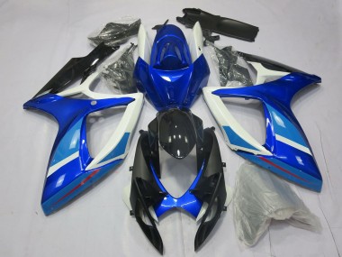 Carena Moto Suzuki GSXR 600 / GSXR 750 2006-2007 - Bianco Blu Nero Lucido Fabbrica
