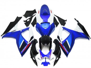Carena Moto Suzuki GSXR 600 / GSXR 750 2006-2007 - Blu Bianco Rosso Nero Lucido OEM Stile Fabbrica
