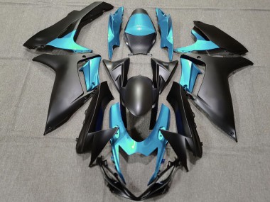 Carena Moto Suzuki GSXR 600 / GSXR 750 2011-2024 - Azzurro Chiaro Nero Opaco Fabbrica