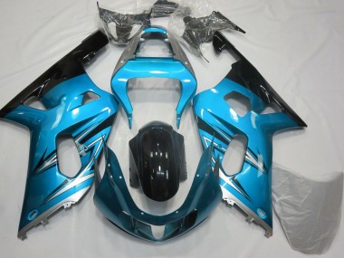 Carena Moto Suzuki GSXR 600 / GSXR 750 2001-2003 - Azzurro Chiaro Argento Nero Lucido Fabbrica