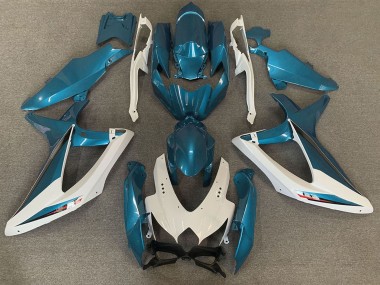 Carena Moto Suzuki GSXR 600 / GSXR 750 2008-2010 - Bianco Azzurro Chiaro OEM Stile Fabbrica