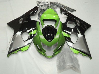 Carena Moto Suzuki GSXR 600 / GSXR 750 2004-2005 - Verde Argento Nero Lucido Fabbrica