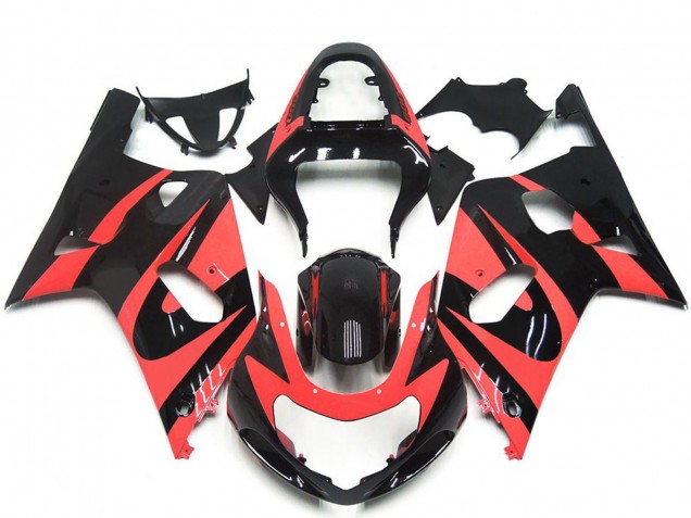 Carena Moto Suzuki GSXR 600 / GSXR 750 2001-2003 - Light Rosso Nero Lucido OEM Stile