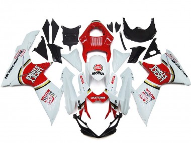 Carena Moto Suzuki GSXR 600 / GSXR 750 2011-2024 - Bianco Rosso Motul Lucky Strike Fabbrica