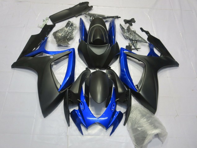 Carena Moto Suzuki GSXR 600 / GSXR 750 2006-2007 - Nero Opaco Blu