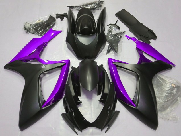 Carena Moto Suzuki GSXR 600 / GSXR 750 2006-2007 - Nero Opaco Viola