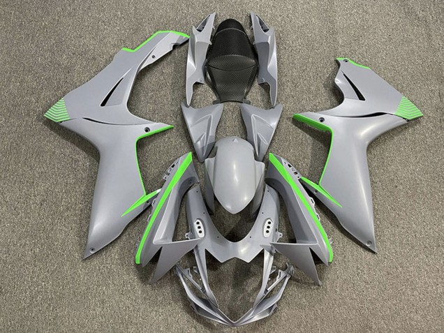 Carena Moto Suzuki GSXR 600 / GSXR 750 2011-2024 - Nardo Grigio Opaco Verde Accents