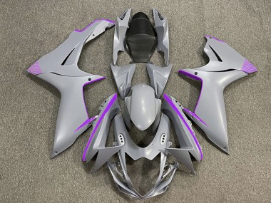 Carena Moto Suzuki GSXR 600 / GSXR 750 2011-2024 - Nardo Grigio Opaco Viola Accents Fabbrica