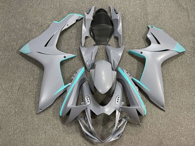 Carena Moto Suzuki GSXR 600 / GSXR 750 2011-2024 - Nardo Grigio Opaco Teal Accents Fabbrica