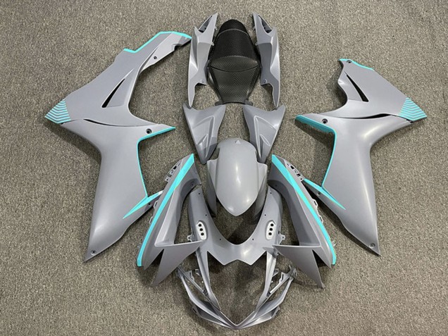 Carena Moto Suzuki GSXR 600 / GSXR 750 2011-2024 - Nardo Grigio Opaco Teal Accents