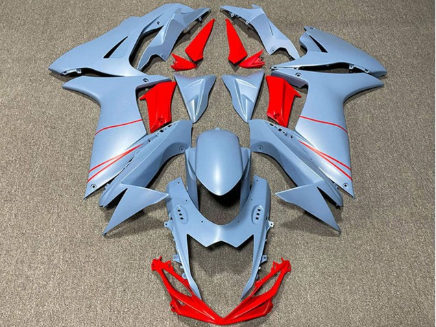 Carena Moto Suzuki GSXR 600 / GSXR 750 2011-2024 - Azzurro Cielo Opaco Rosso