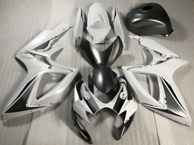 Carena Moto Suzuki GSXR 600 / GSXR 750 2006-2007 - Bianco Grigio Nero Opaco Fabbrica