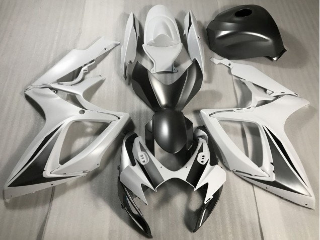 Carena Moto Suzuki GSXR 600 / GSXR 750 2006-2007 - Bianco Grigio Nero Opaco