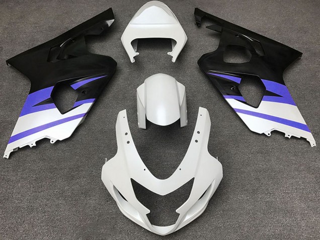 Carena Moto Suzuki GSXR 600 / GSXR 750 2004-2005 - Bianco Blu Nero Opaco