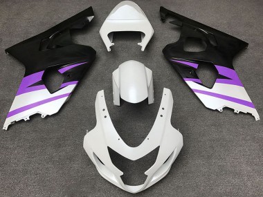 Carena Moto Suzuki GSXR 600 / GSXR 750 2004-2005 - Bianco Viola Nero Opaco Fabbrica