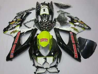 Carena Moto Suzuki GSXR 600 / GSXR 750 2008-2010 - Bianco Giallo Rosso Nero National Guard Fabbrica