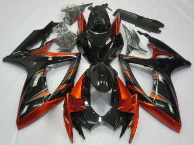 Carena Moto Suzuki GSXR 600 / GSXR 750 2006-2007 - Arancia Nero Lucido Fabbrica