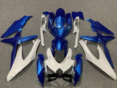 Carena Moto Suzuki GSXR 600 / GSXR 750 2008-2010 - Bianco Blu Fabbrica