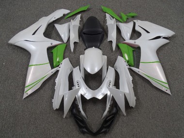 Carena Moto Suzuki GSXR 600 / GSXR 750 2011-2024 - Bianco Perla Verde Fabbrica