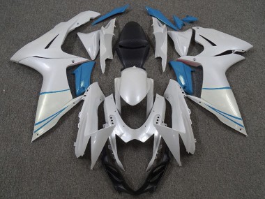 Carena Moto Suzuki GSXR 600 / GSXR 750 2011-2024 - Bianco Perla Azzurro Chiaro Fabbrica