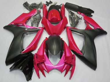 Carena Moto Suzuki GSXR 600 / GSXR 750 2006-2007 - Rosa Nero Opaco Fabbrica