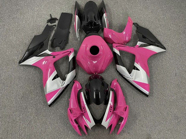 Carena Moto Suzuki GSXR 600 / GSXR 750 2006-2007 - Rosa Argento Nero Lucido