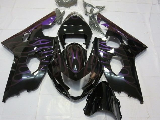 Carena Moto Suzuki GSXR 600 / GSXR 750 2004-2005 - Nero Lucido Viola Fiamma