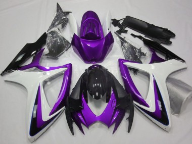 Carena Moto Suzuki GSXR 600 / GSXR 750 2006-2007 - Viola Bianco Nero Lucido Fabbrica