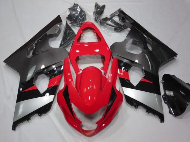 Carena Moto Suzuki GSXR 600 / GSXR 750 2004-2005 - Rosso Argento Nero