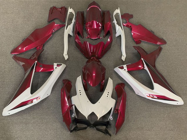 Carena Moto Suzuki GSXR 600 / GSXR 750 2008-2010 - Bianco Rosso OEM Stile