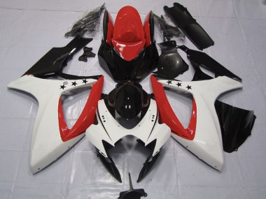 Carena Moto Suzuki GSXR 600 / GSXR 750 2006-2007 - Rosso Bianco Nero Lucido Fabbrica