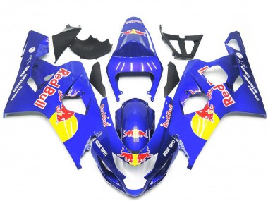 Carena Moto Suzuki GSXR 600 / GSXR 750 2004-2005 - Blu Giallo Red Bull Stile Fabbrica