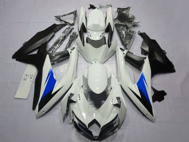 Carena Moto Suzuki GSXR 600 / GSXR 750 2008-2010 - Bianco Blu Nero Opaco