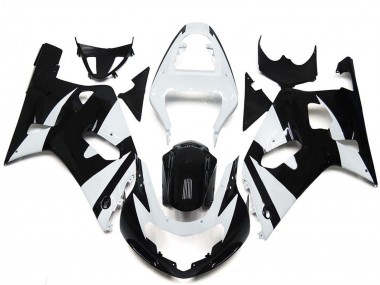 Carena Moto Suzuki GSXR 600 / GSXR 750 2001-2003 - Bianco Nero Lucido OEM Stile Fabbrica