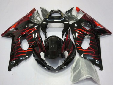 Carena Moto Suzuki GSXR 600 / GSXR 750 2001-2003 - Nero Lucido Rosso Fiamma Fabbrica
