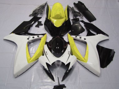 Carena Moto Suzuki GSXR 600 / GSXR 750 2006-2007 - Giallo Bianco Nero Lucido Stella Fabbrica