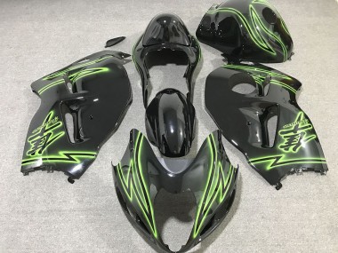 Carena Moto Suzuki GSXR 1300 1996-2007 - Nero Lucido Verde Fulmine Fabbrica