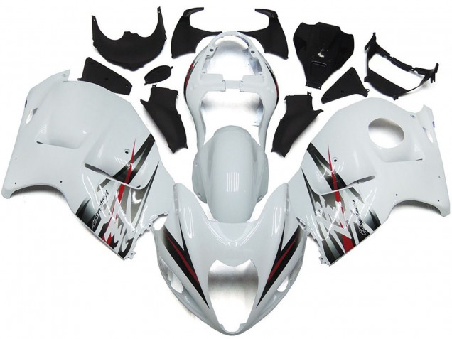Carena Moto Suzuki GSXR 1300 1996-2007 - Lucido Bianco Argento Stile